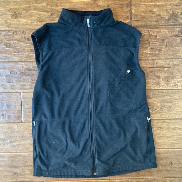 Nike Sphere Thermal Vest Men's Fleece Vest Size XL Full Zip Sleeveless Black - Picture 1 of 8